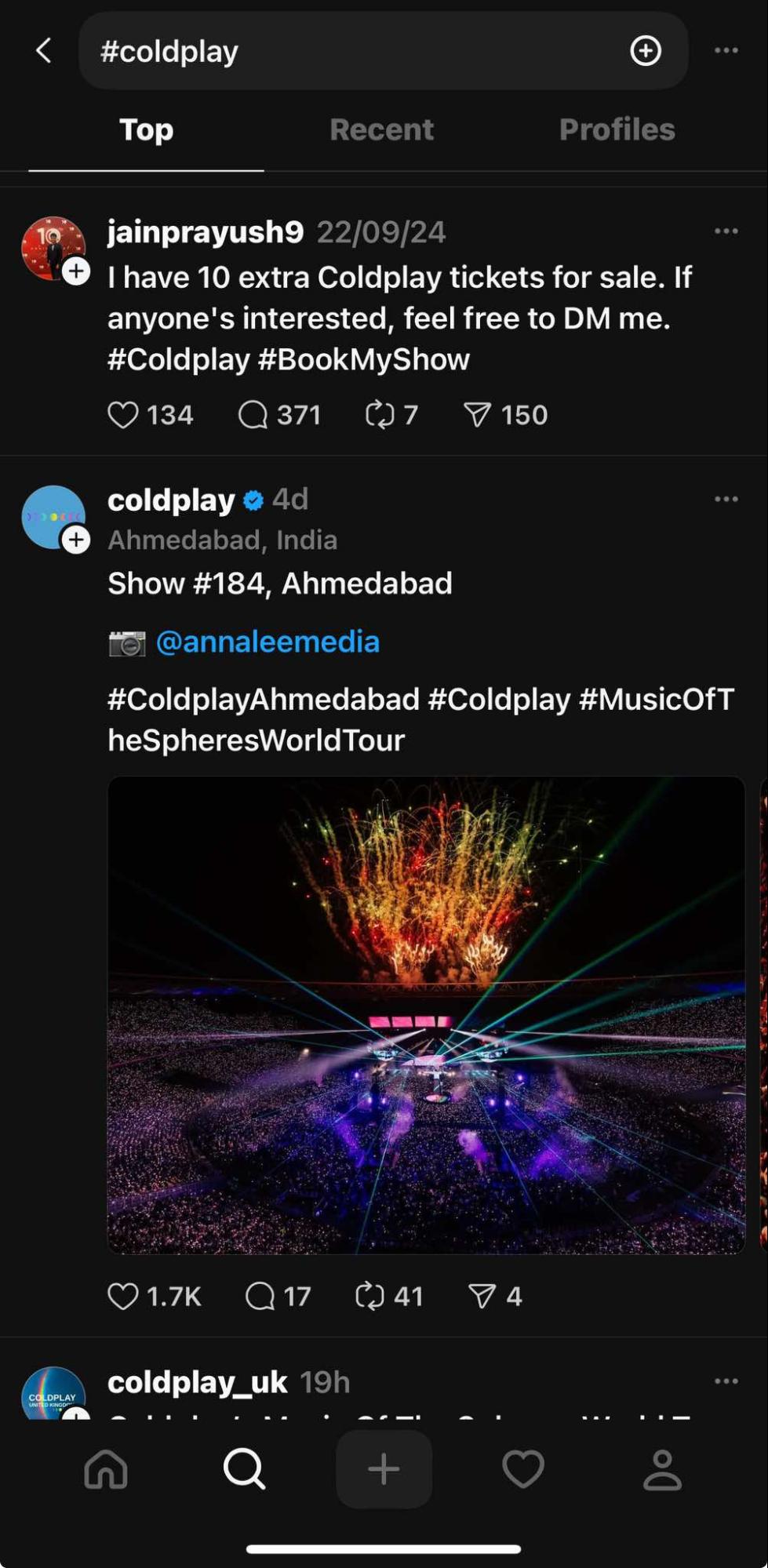 Search For People Or Hashtags To Explore Feed