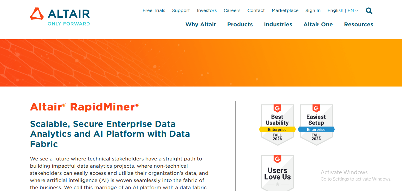 RapidMiner Homepage