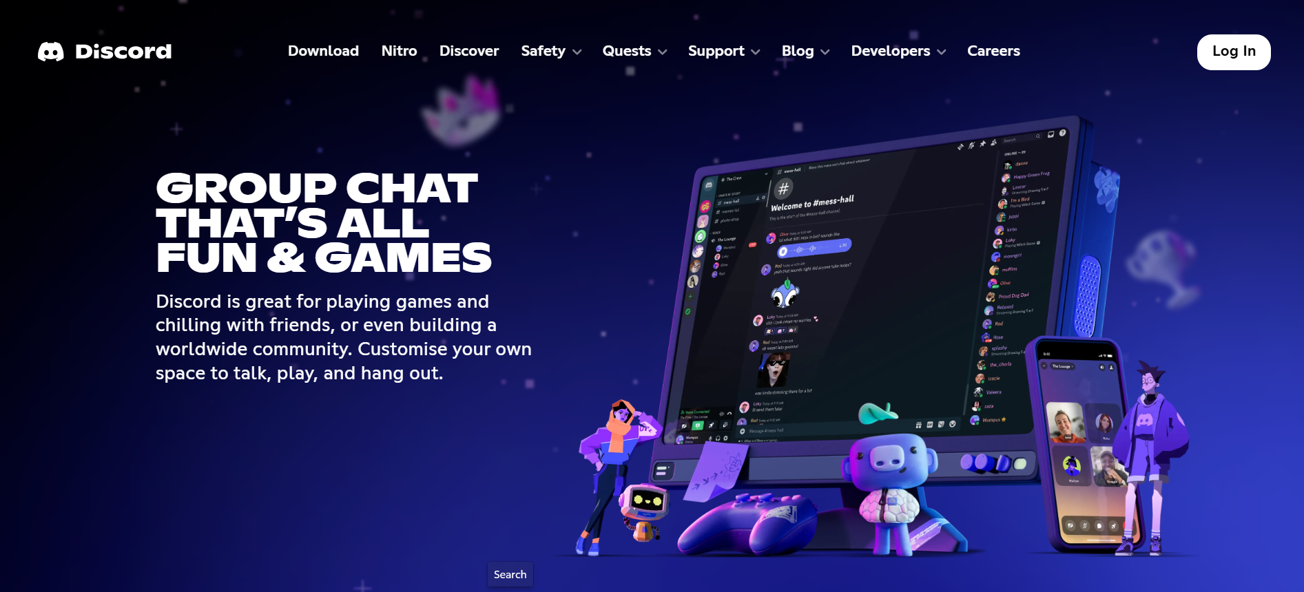 Discord’s Landing Page