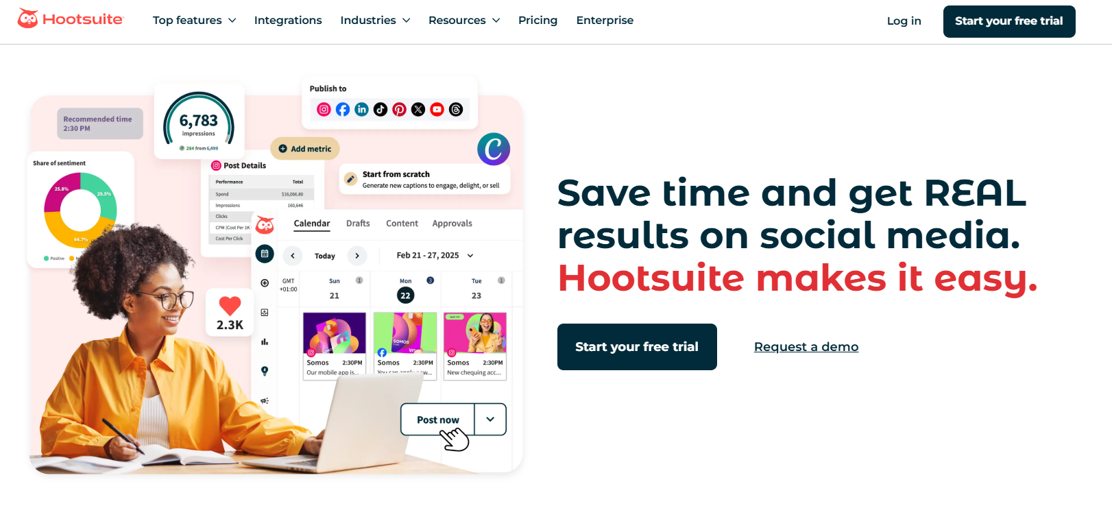 Hootsuite’s Landing Page