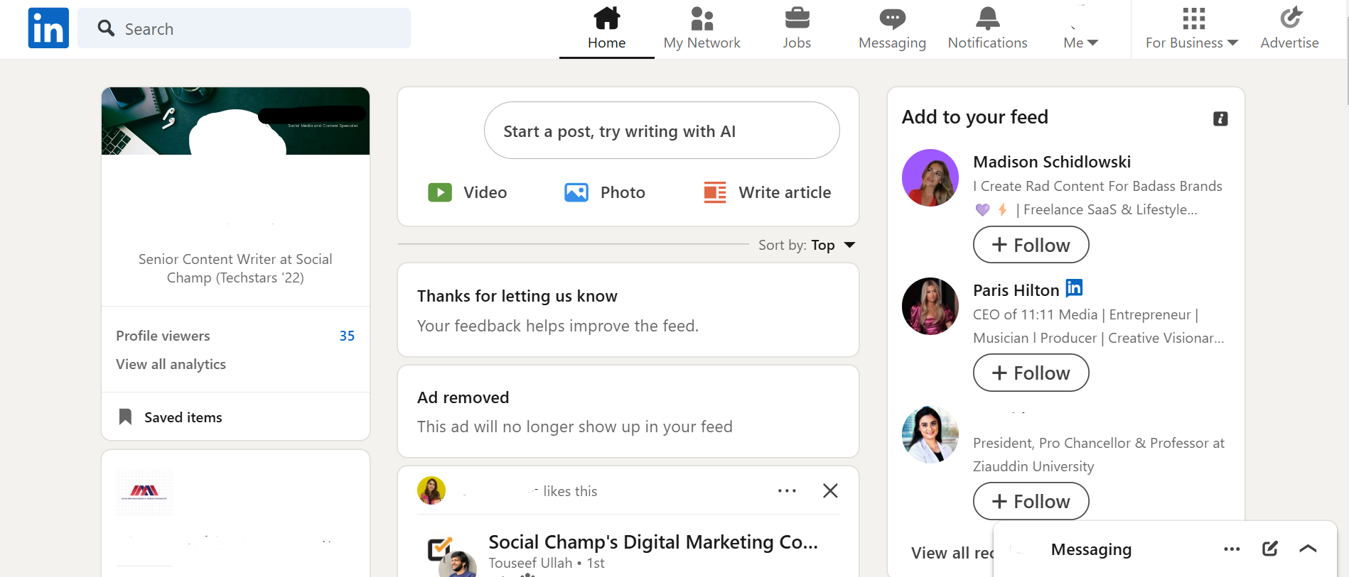 LinkedIn’s News Feed