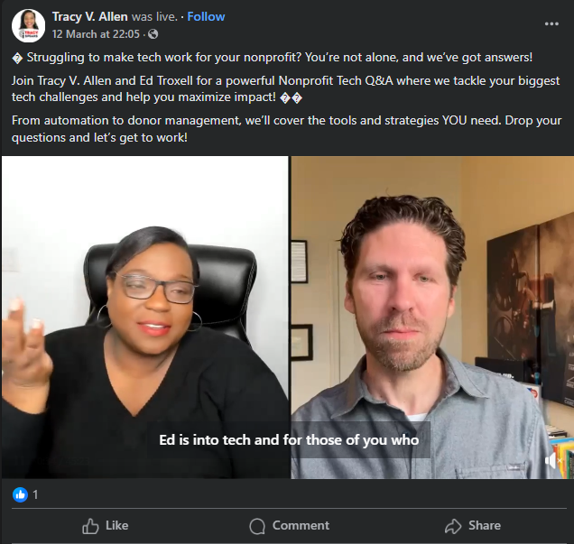 A Nonprofit Tech Q&A Session of Entrepreneurs on Facebook