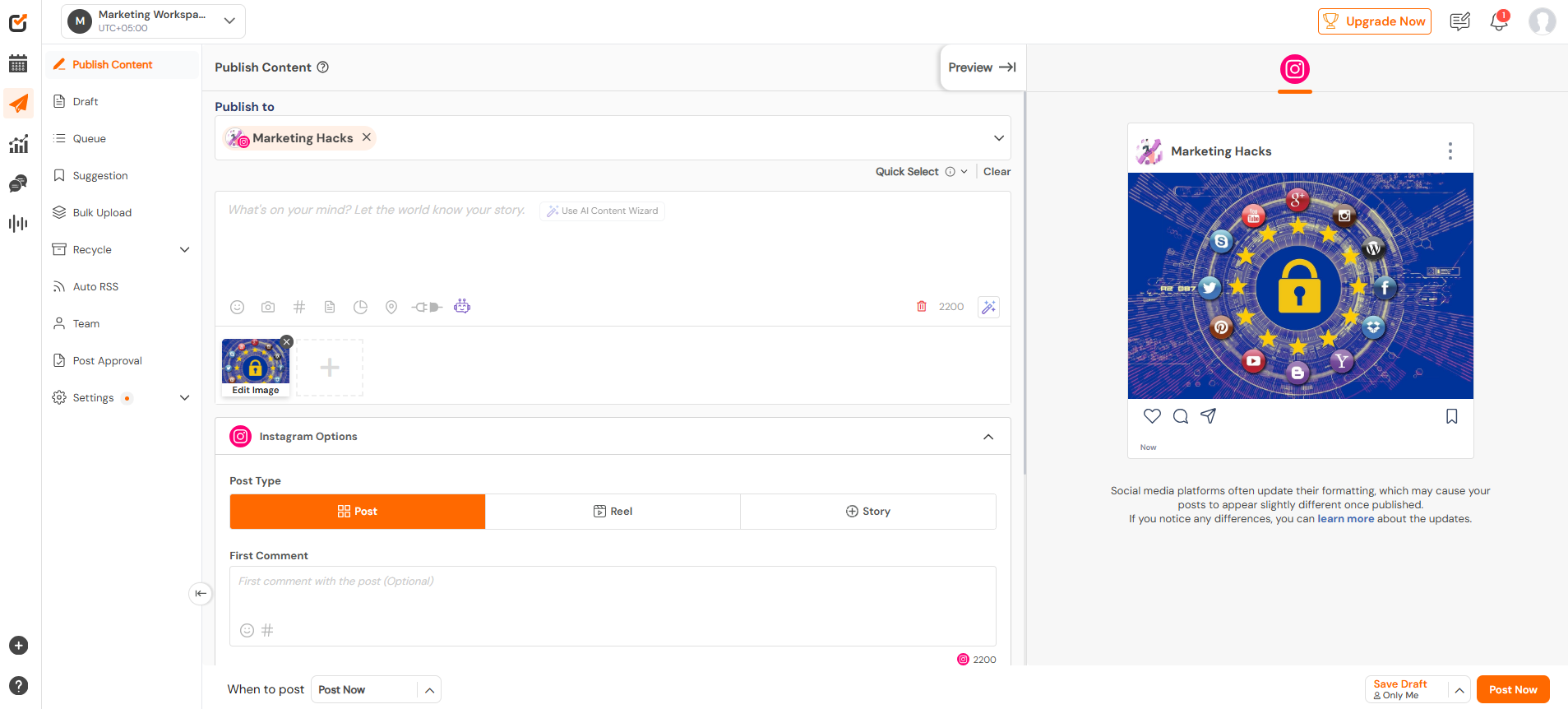 Social Champ's Dashboard