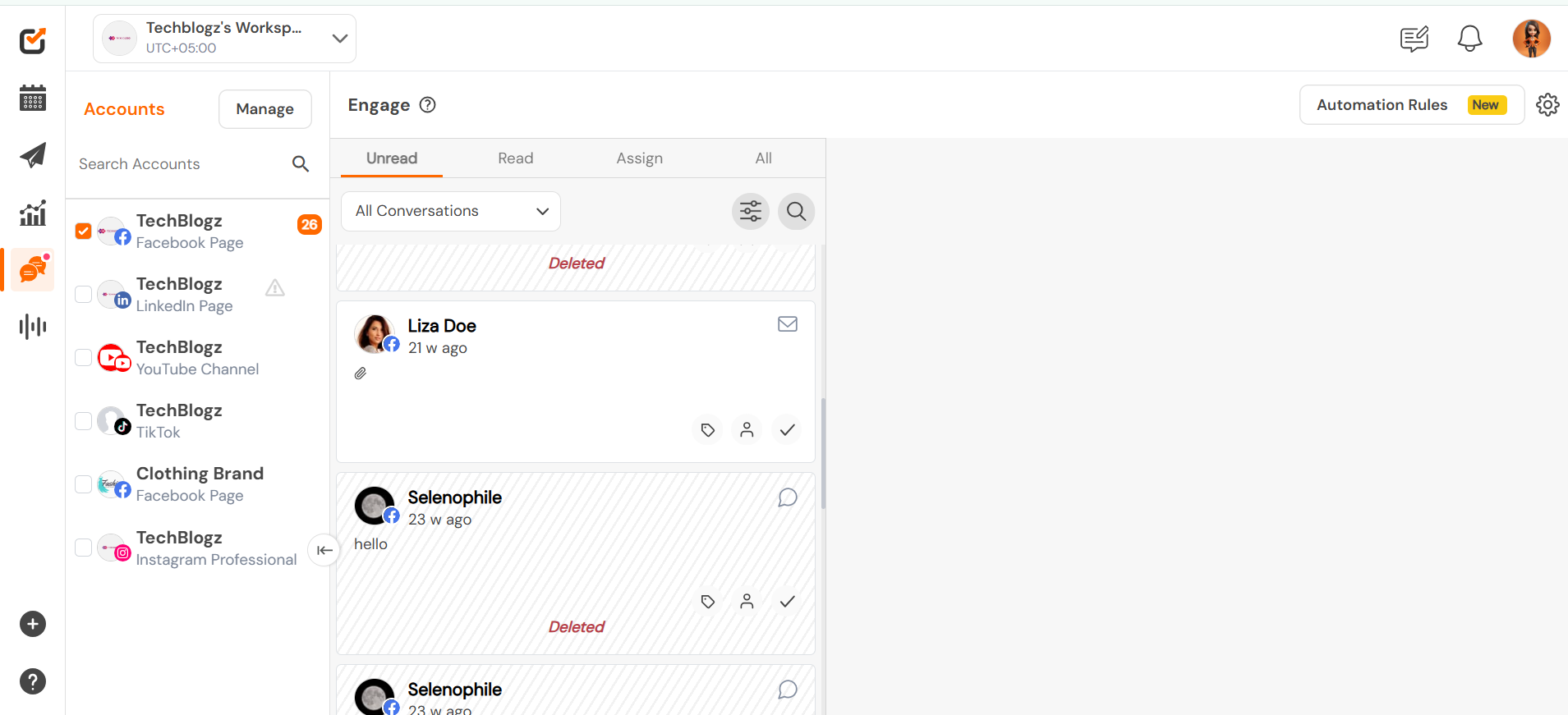 Social Champ’s Engage Feature