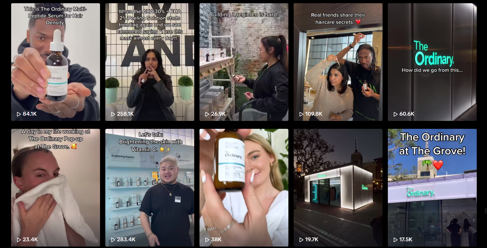The Ordinary’s TikTok Posts From Awareness Stage