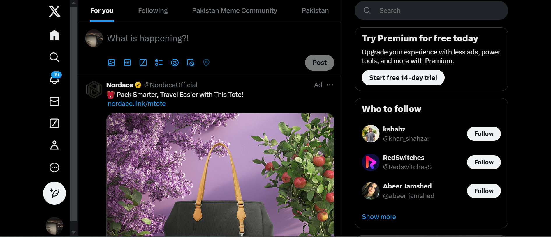Twitter X’s Feed