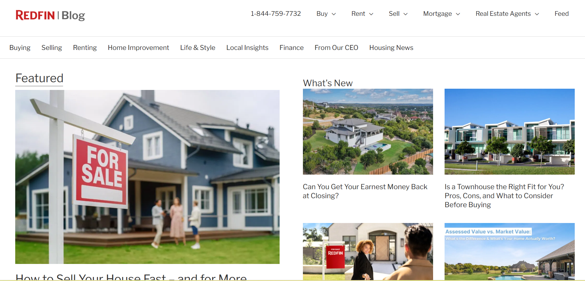 Blog Page of a Real Estate Company’s Website