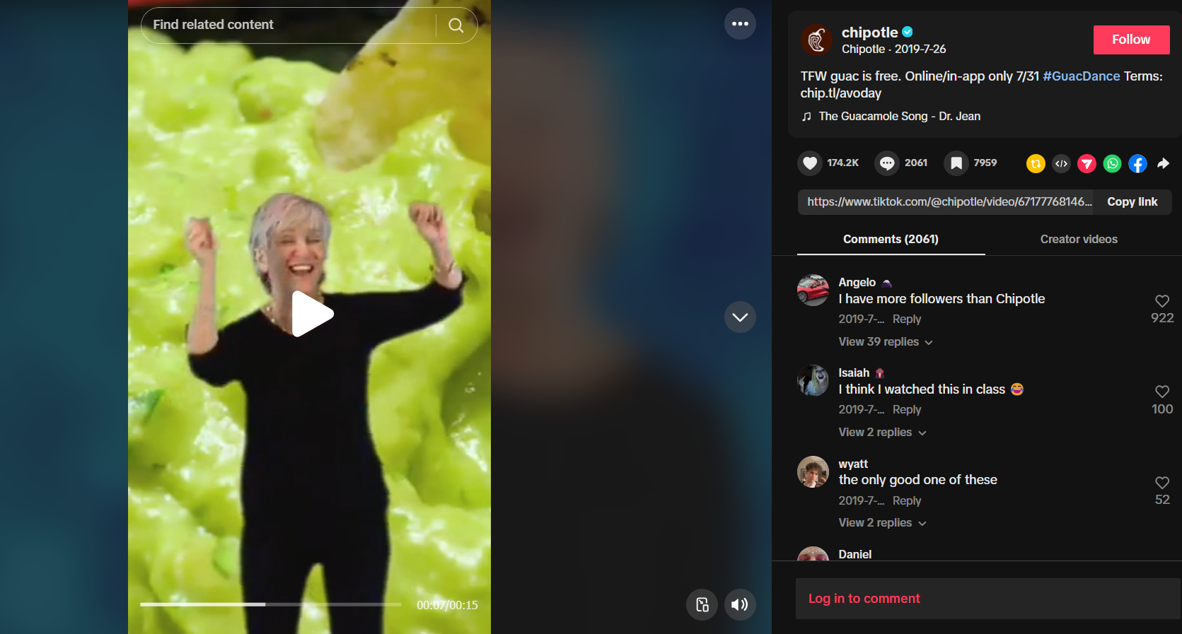 Chipotle’s Guac Dance Challenge on TikTok