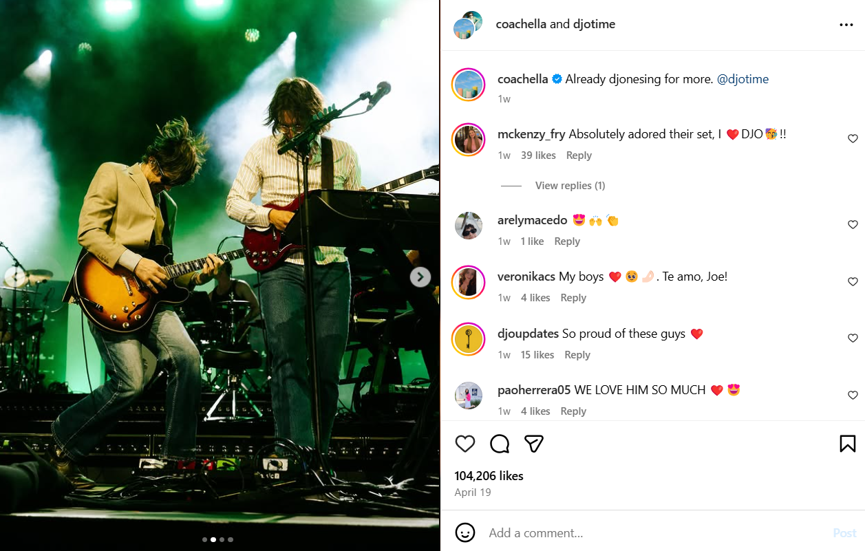 @djotime's Collaboration Post With @coachella