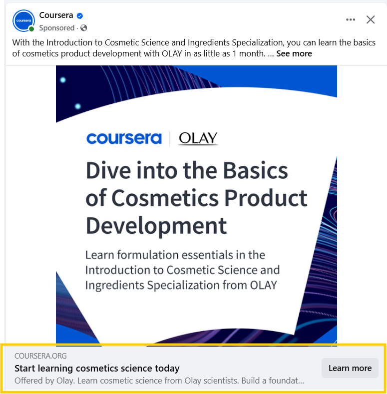 Example of CTA in Ad
