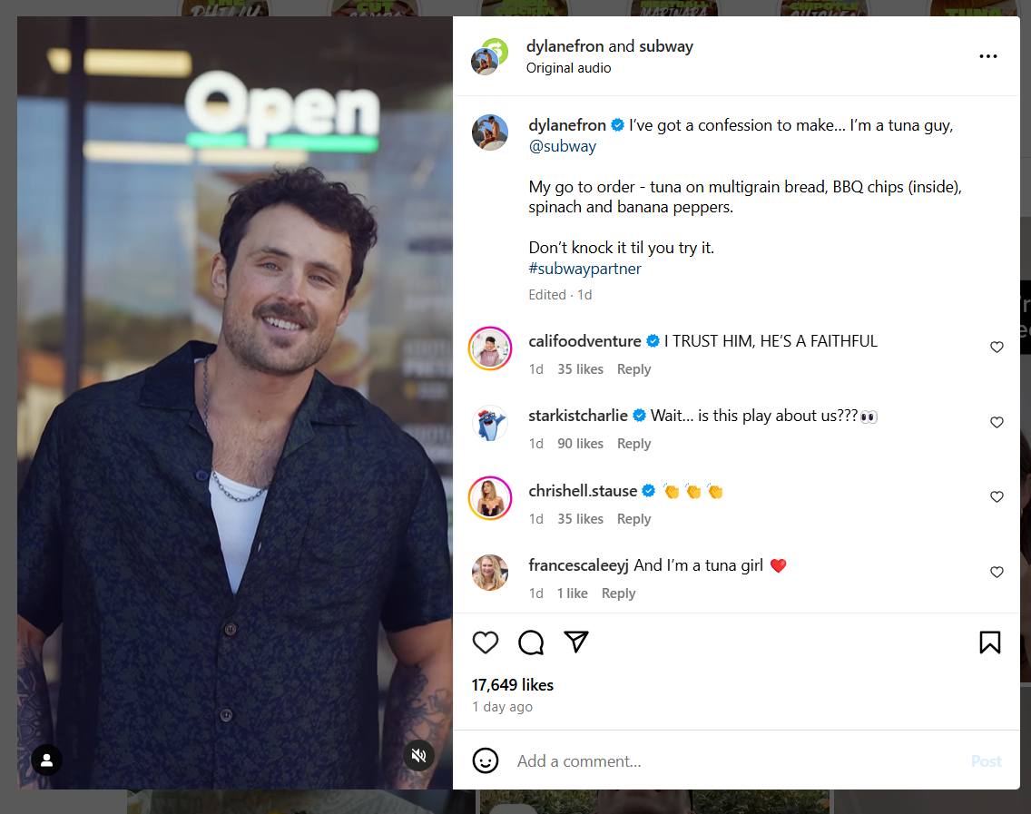 Example of Influencer Marketing