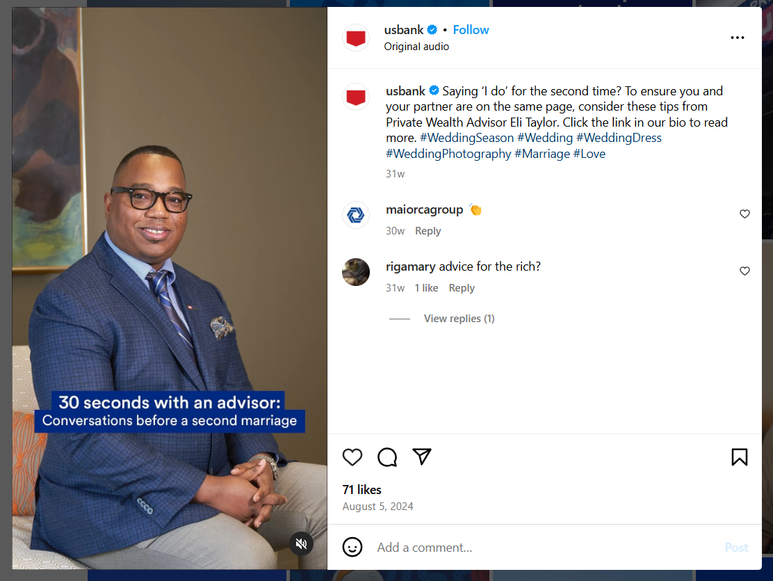 Example of Financial Advice by Wealth Expert