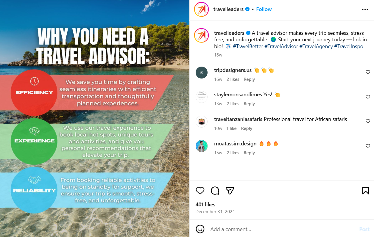 Instagram Post by @travelleaders