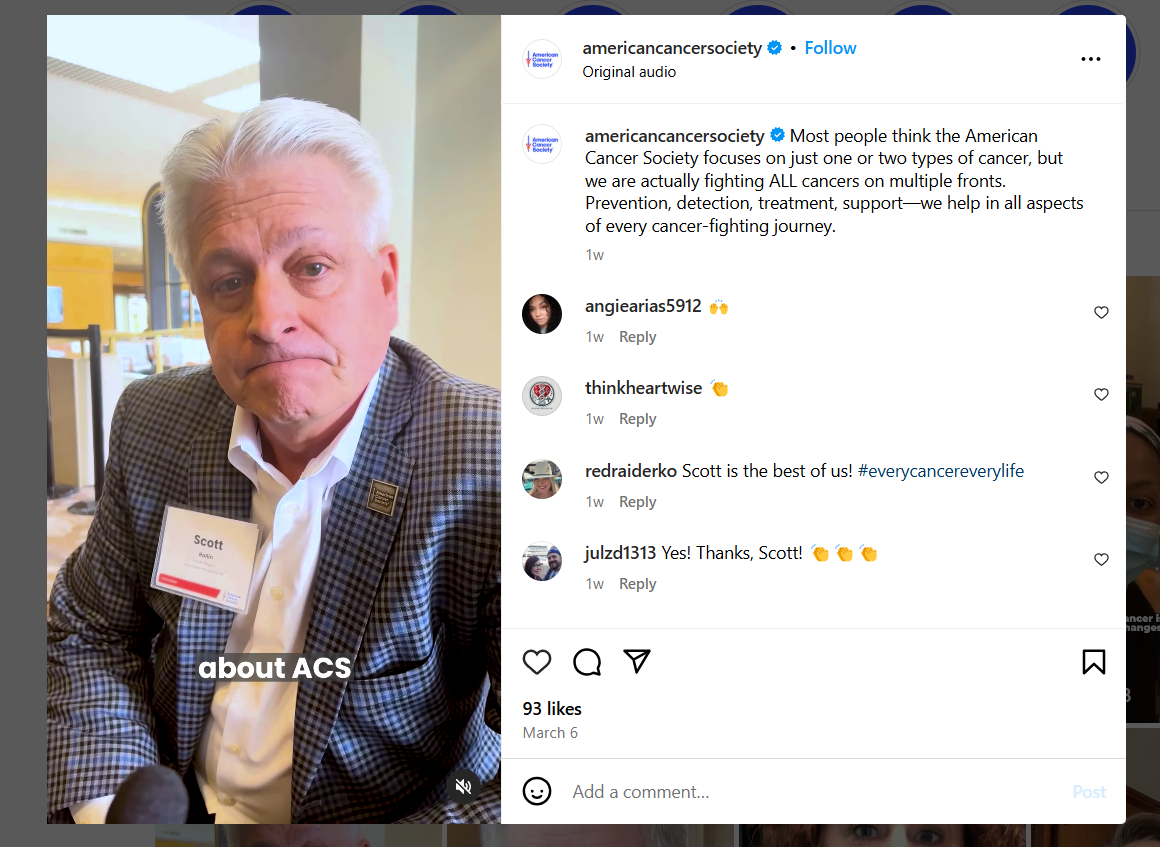 Instagram Reel of a Nonprofit Organization