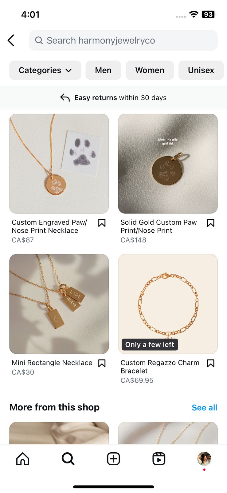 Harmonyjewelryco’s Instagram Shop
