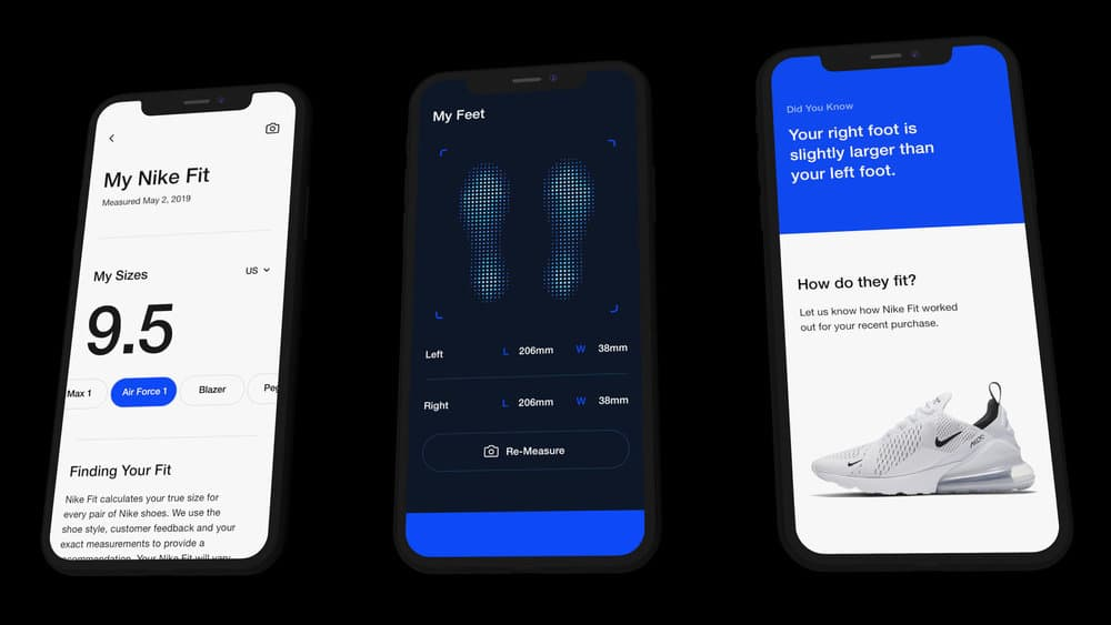 Picture of Nike Fit App Feature