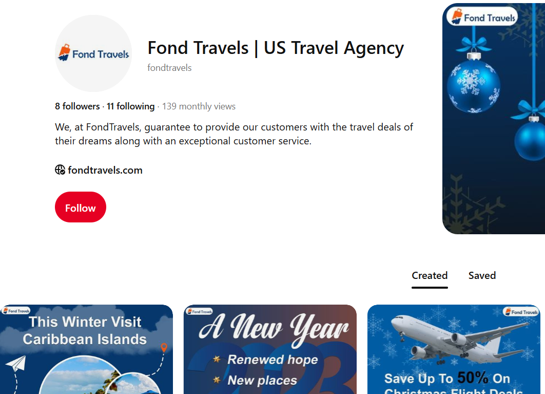 Fond Travels' Profile on Pinterest