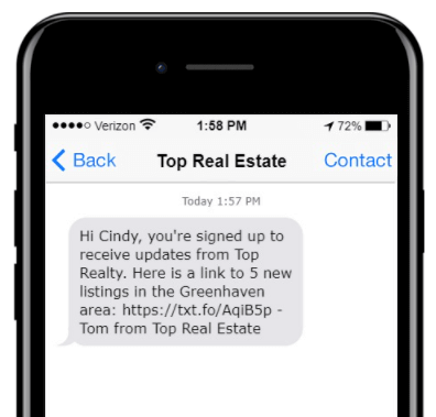 Realtor SMS Example