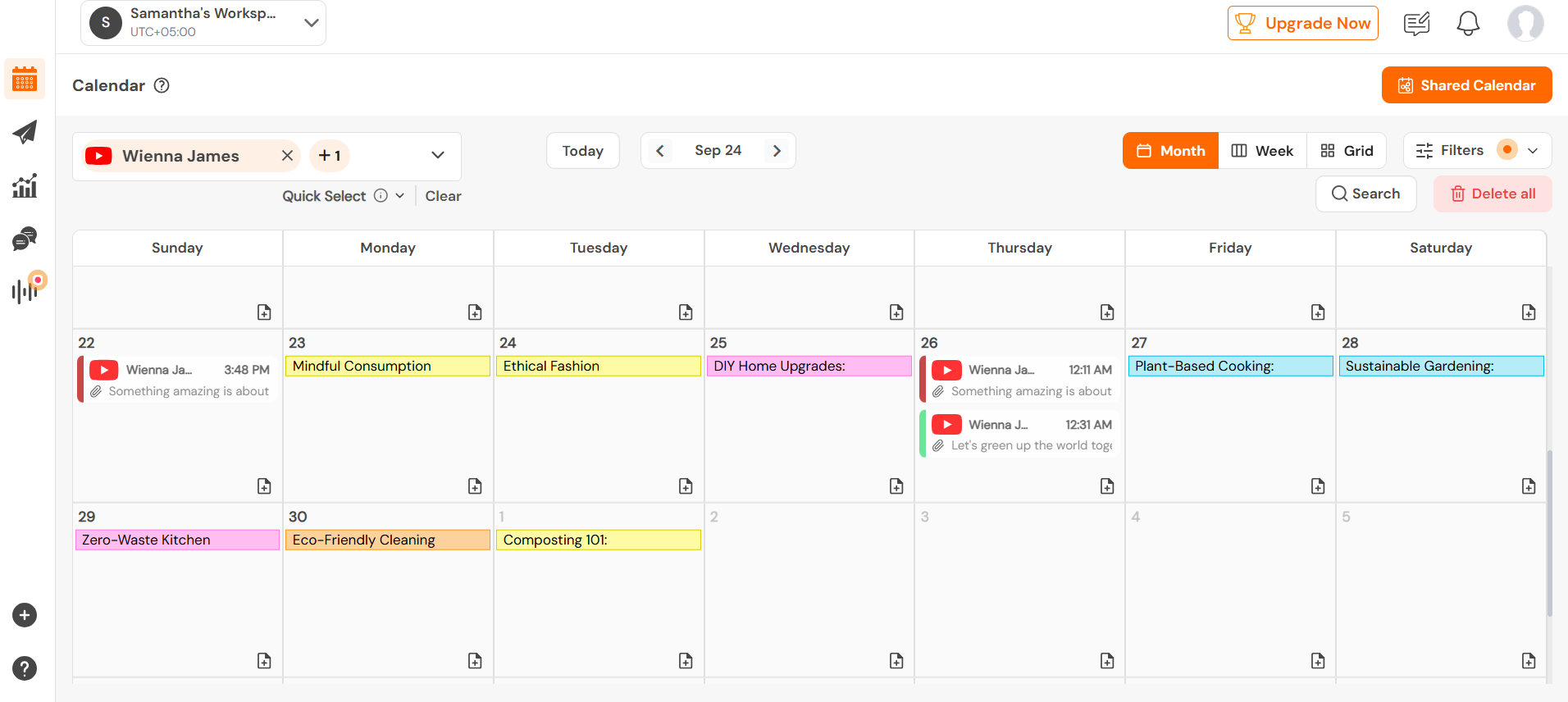 Social Champ’s Content Calendar