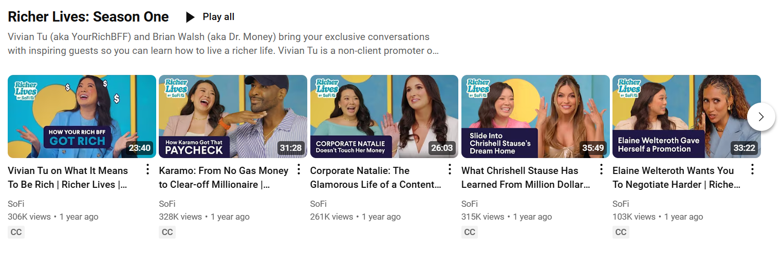 SoFi’s Influencer Partnerships on YouTube