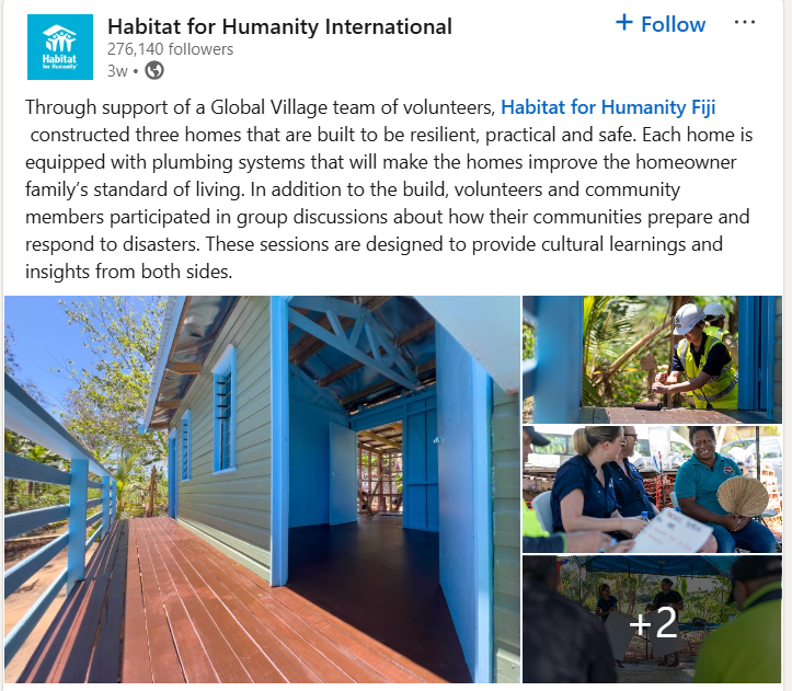 LinkedIn Post From a Nonprofit About Volunteers