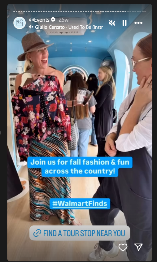 Instagram Event highlight from Walmart