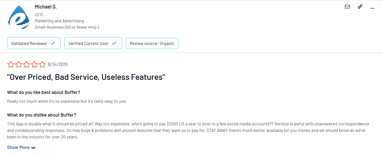 A Buffer User Review About Pricing, Features, and Service