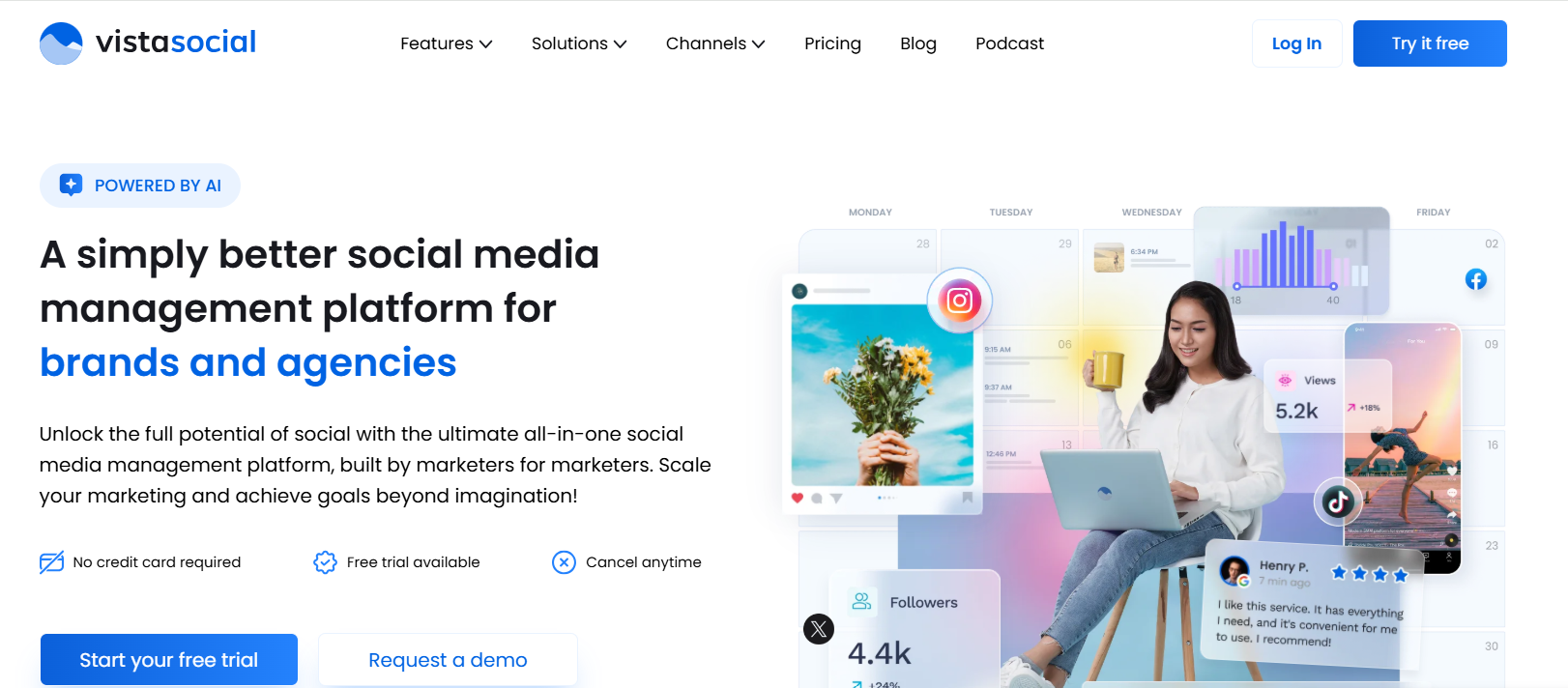 Vista Social’s Webpage