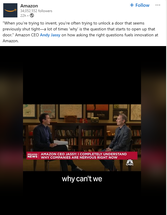 Difference Between Amazon’s Posts on LinkedIn and TikTok