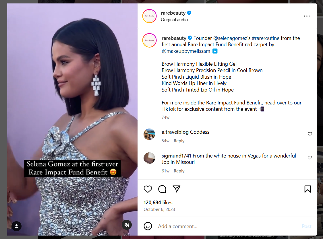 A Makeup Brand Sharing a Video of Event Highlights