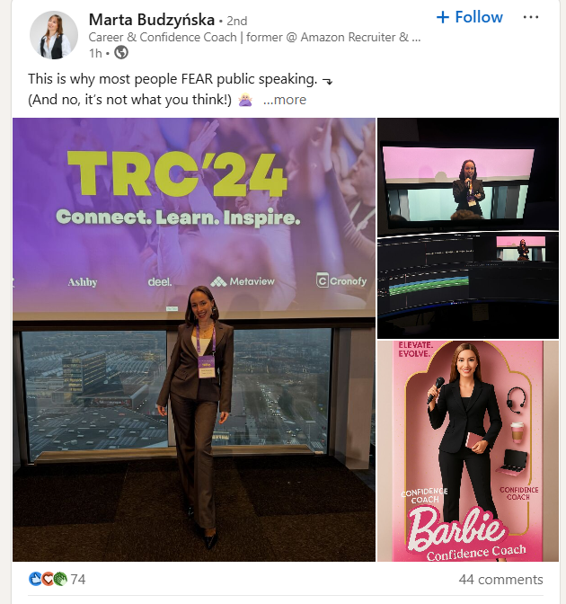 Example of a LinkedIn Post With Copywriting Technique