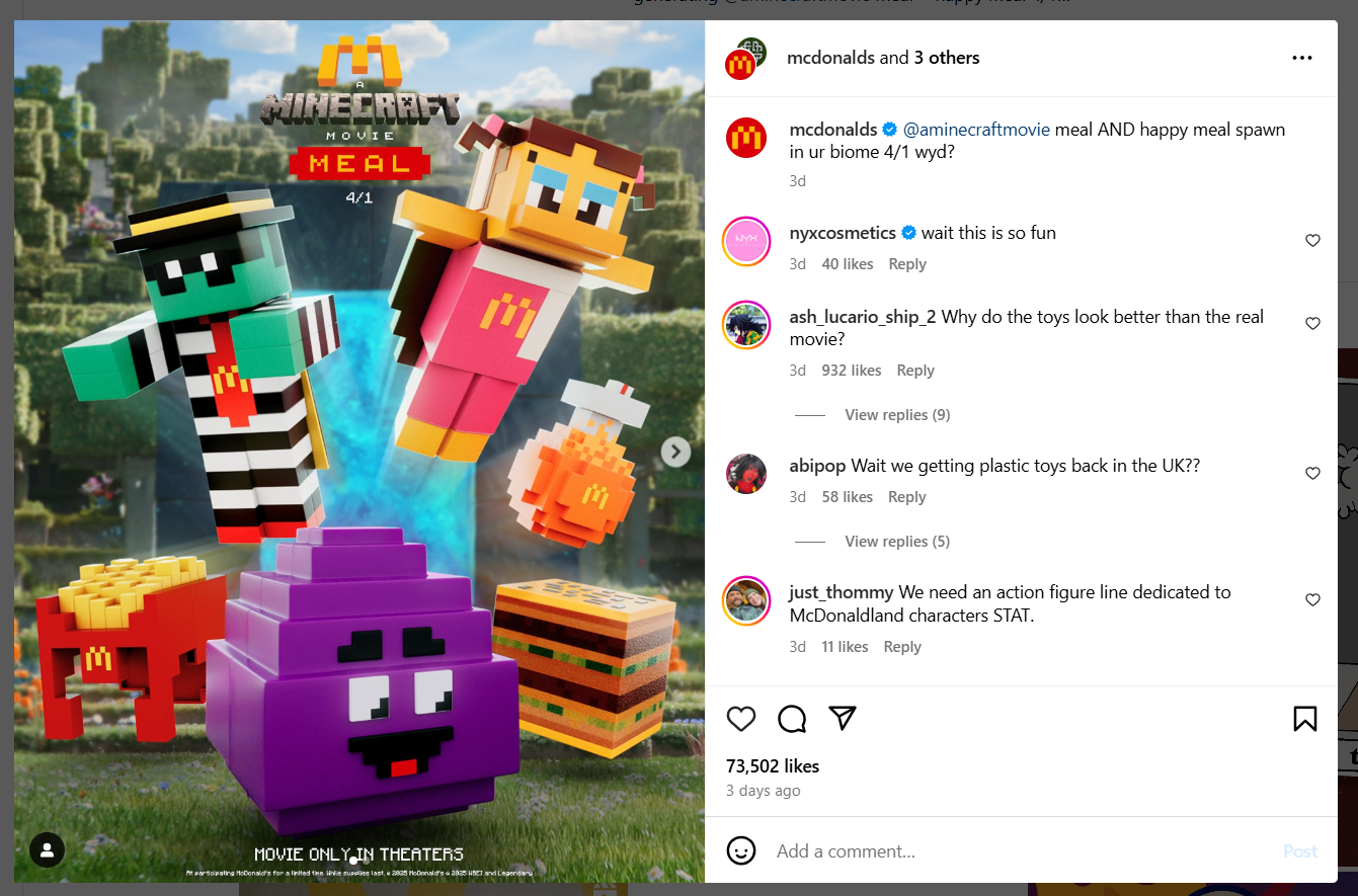 Example of Collaboration on Instagram