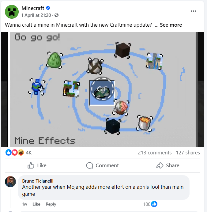 Example of Question Hooks on Facebook