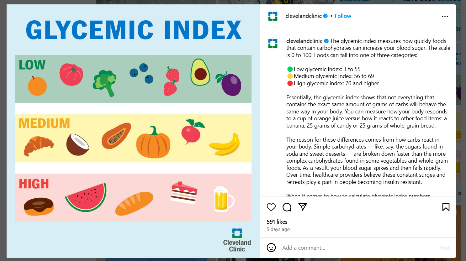 Health-Related Post on Instagram