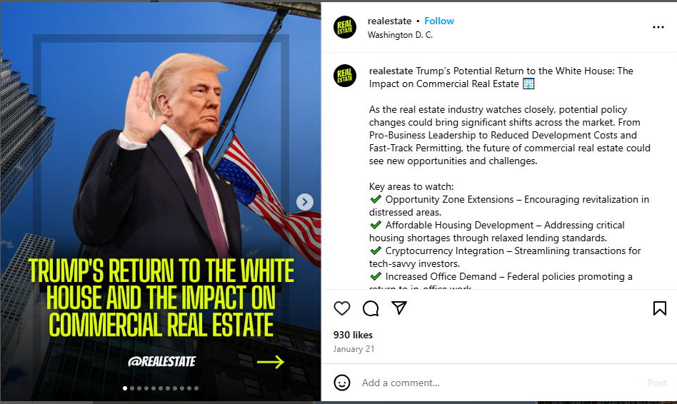 Real Estate News Post on Instagram