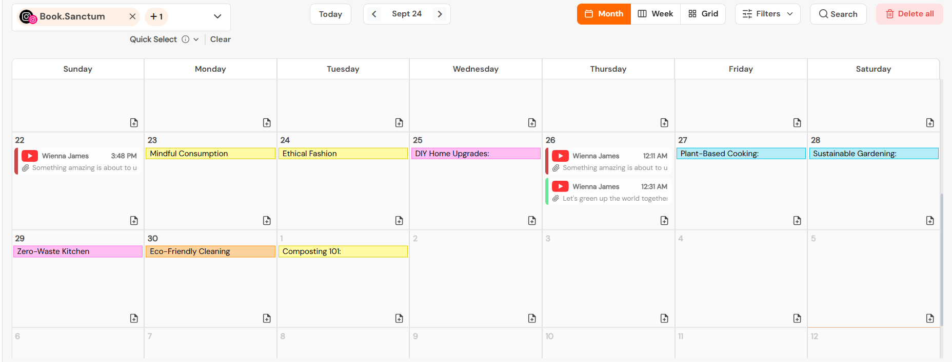 Social Champ’s Content Calendar